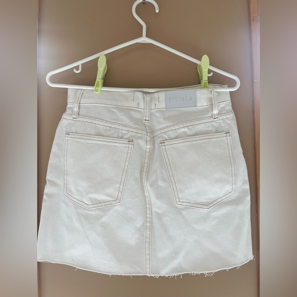 Revolve Pistola Ryder White High-Waisted Denim Mini Skirt - Picture 9 of 14